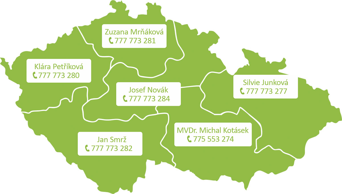 Naši obchodní zástupci v regionech
